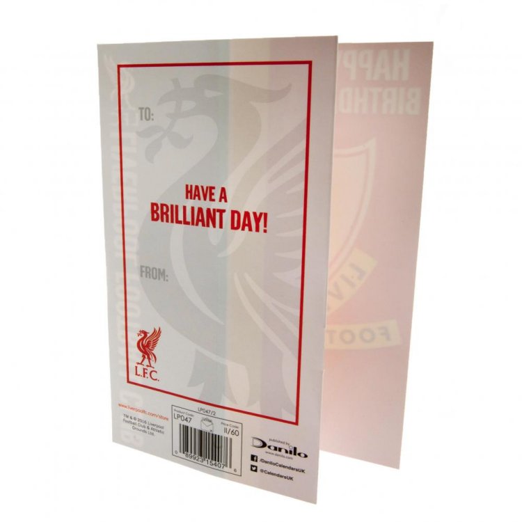 Liverpool FC Geburtstagskarte "SV" | Fanshop | Fanartikel.at